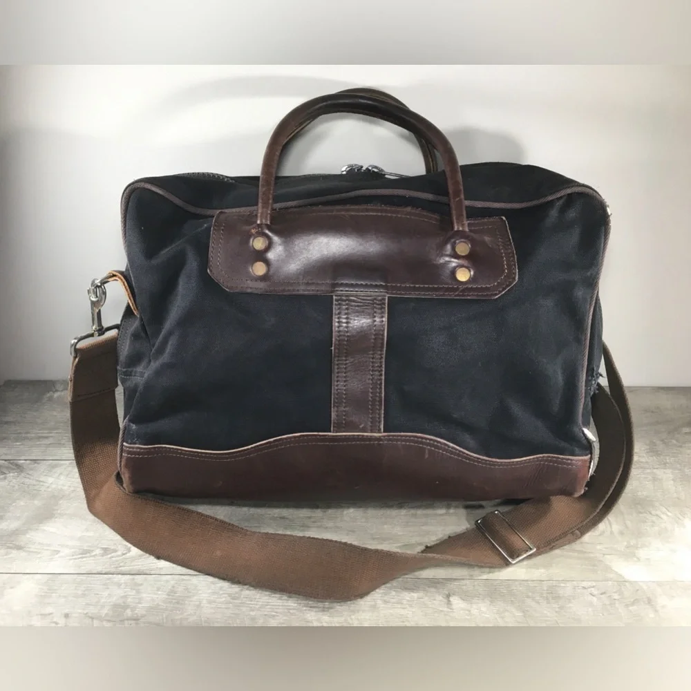 Duluth Pack Commuter Laptop Everyday Travel Briefcase Brown Leather Bag Business